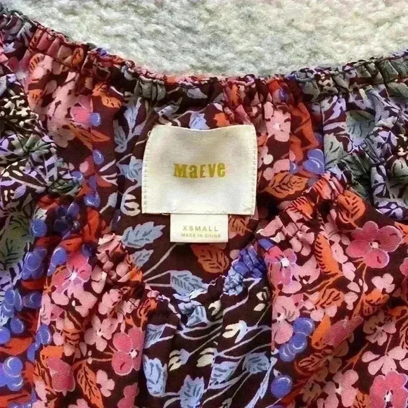 MAEVE Anthropology Vallita Floral Ruffle Off the Shoulder top - Picture 4 of 5